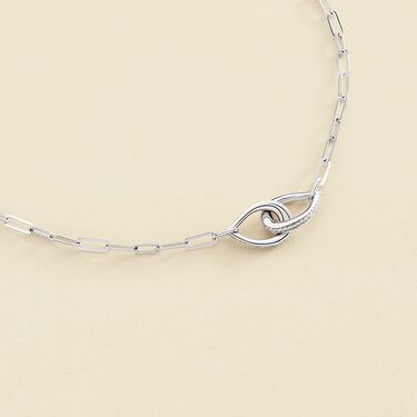 Choker necklace GEMINI - Crystal / Silver - All jewellery  | Agatha