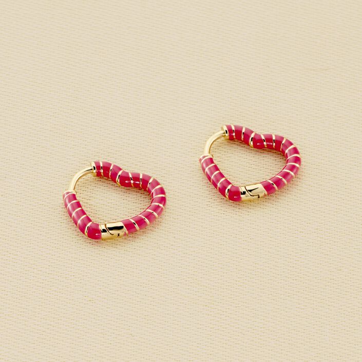 Hoops SESHA - Pink / Gold - All earings  | Agatha