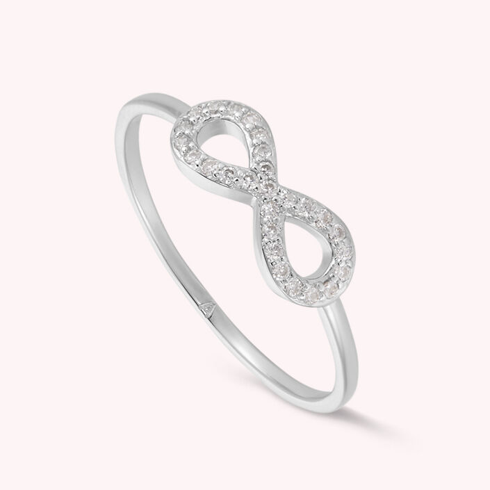 Thin ring ETERNEL - Crystal / Silver - All jewellery  | Agatha
