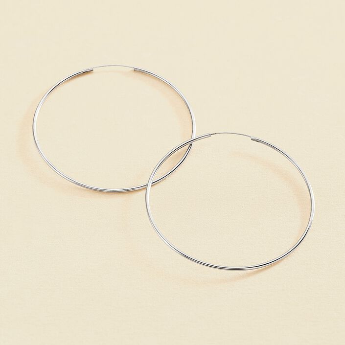 Hoops CREOLA - Silver - All earings  | Agatha