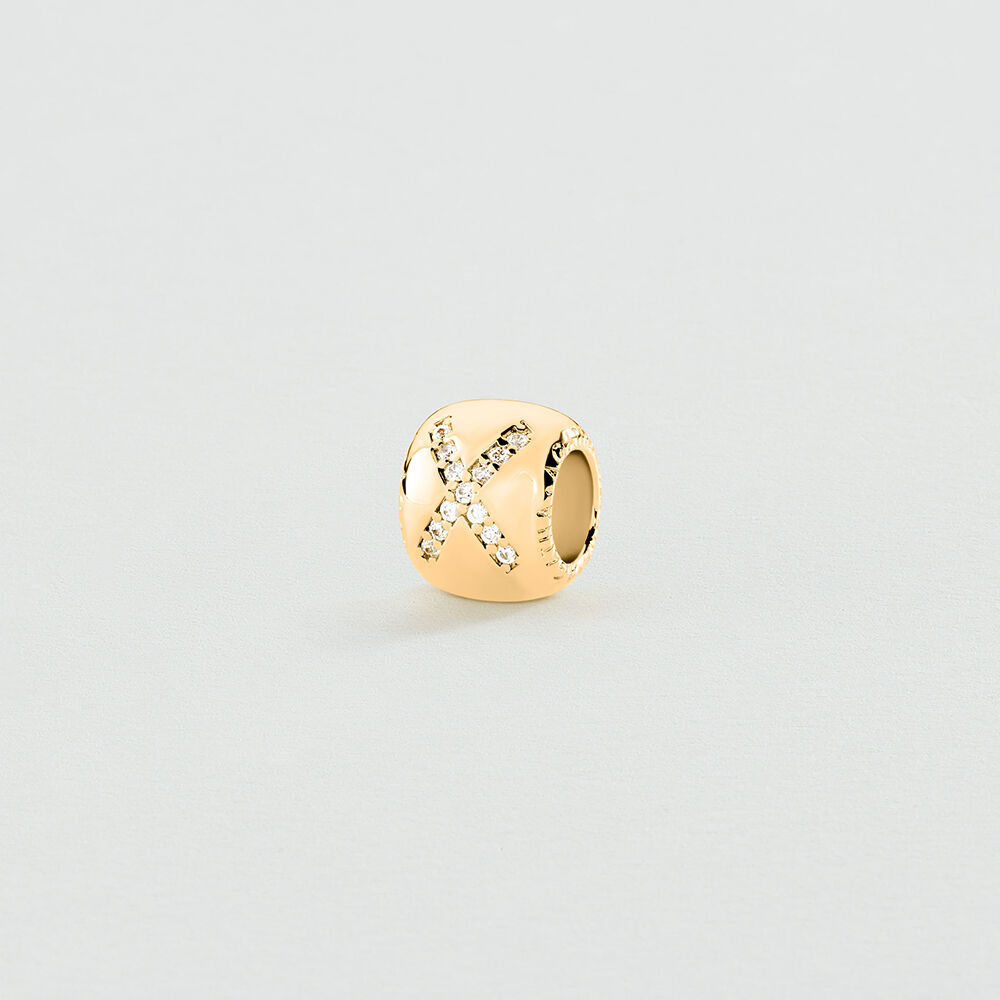 Pendant LUCKY LETTER X - Crystal / Golden - Jewellery  | Agatha