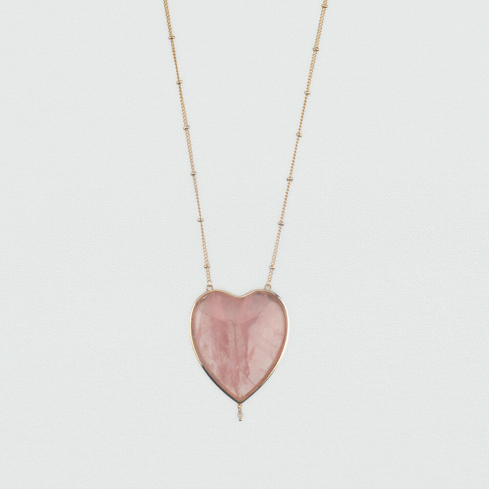 Long necklace BEAT - Pink Quartz - Outlet  | Agatha