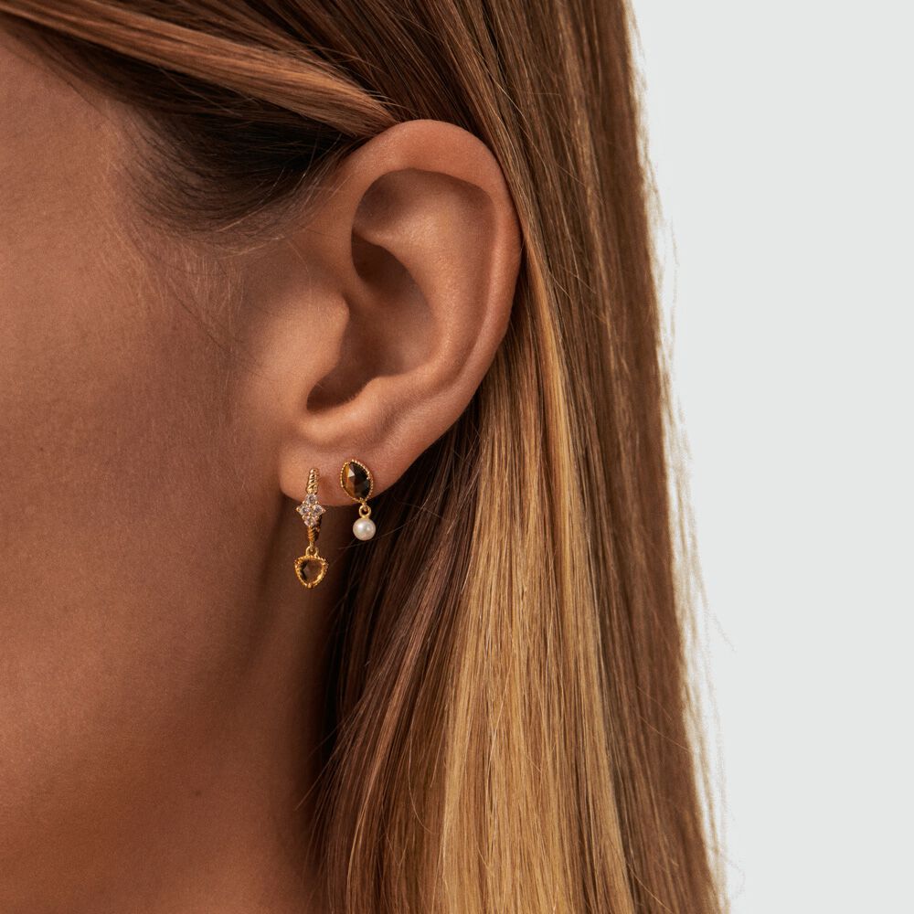 Piercing stud PRECIEUX - Tiger eye - Jewellery  | Agatha
