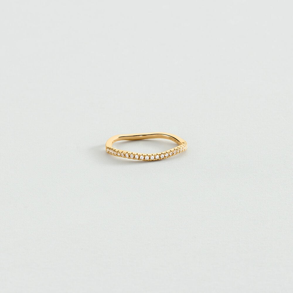 Thin ring DAUPHINE - Crystal / Golden - Rings  | Agatha