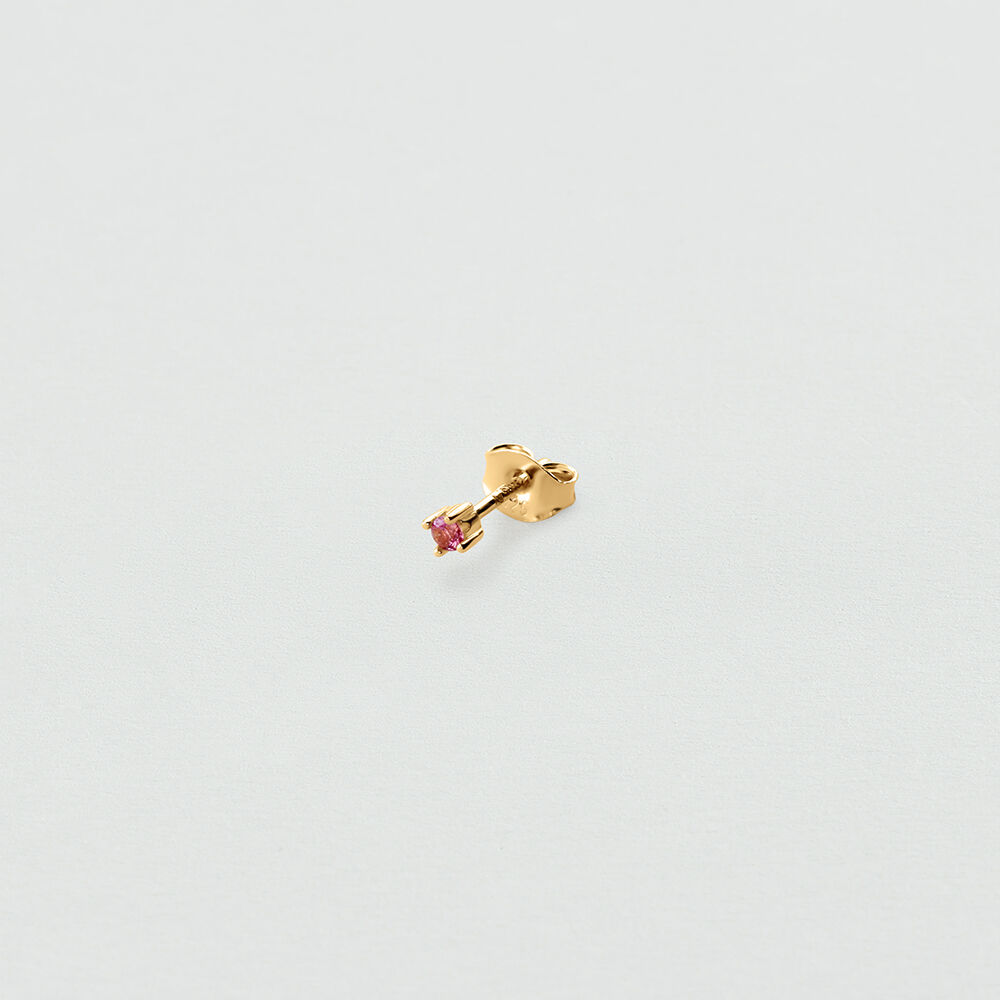 Single stud earring MIX & MATCH - Pink / Gold - Earrings  | Agatha