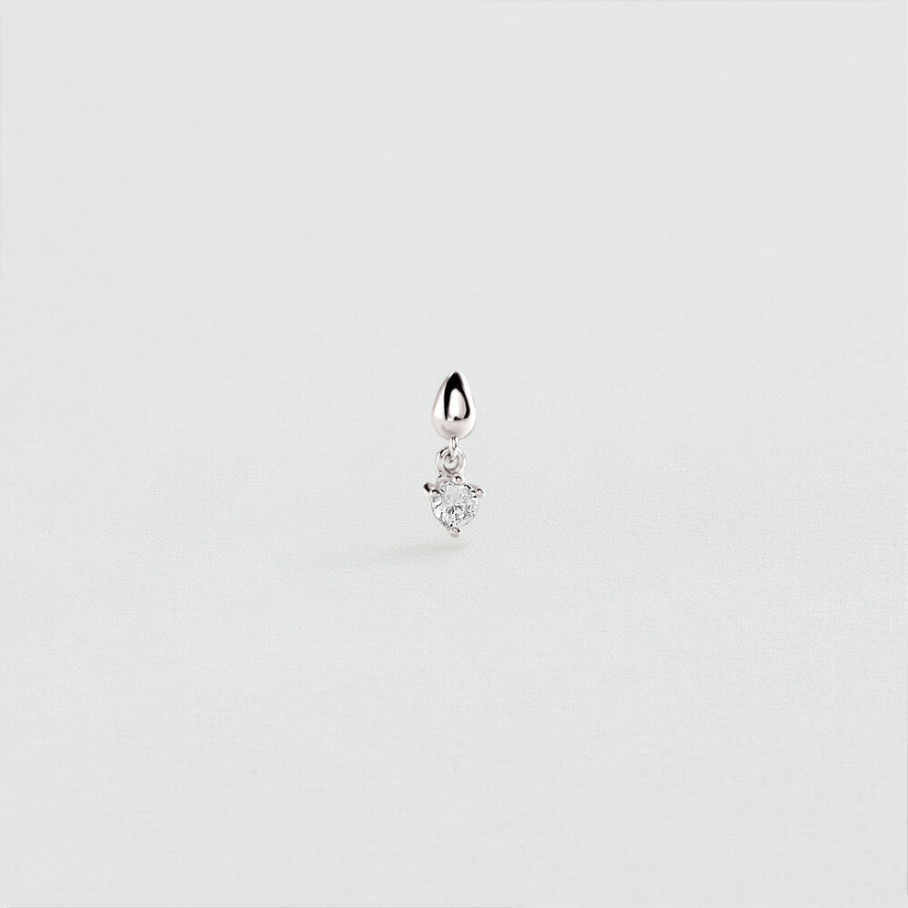 Piercing stud DROP MIX & MATCH - Crystal / Silver - Genuine silver  | Agatha