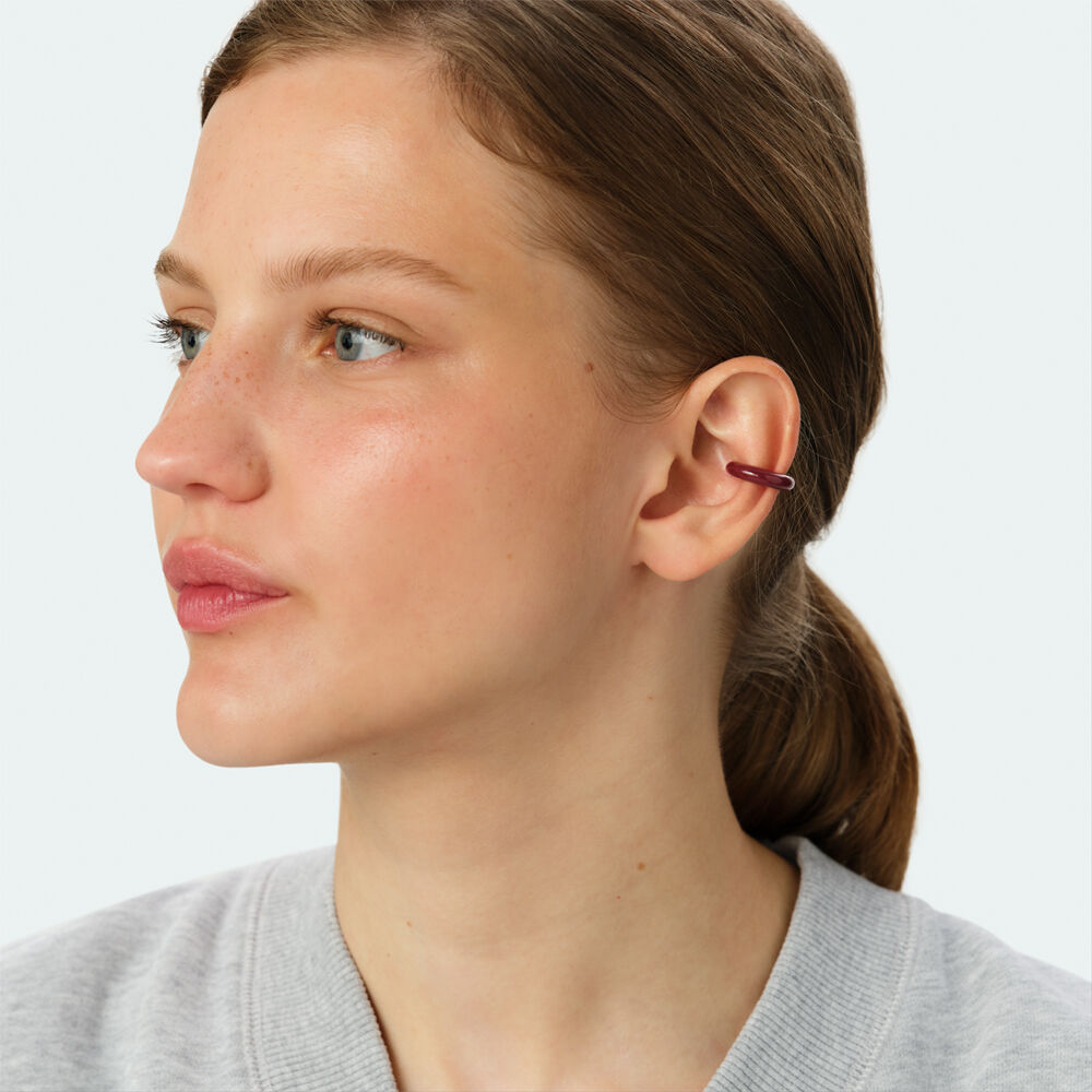 Ear cuff LEO - Burgundy / Golden - Ear cuff  | Agatha
