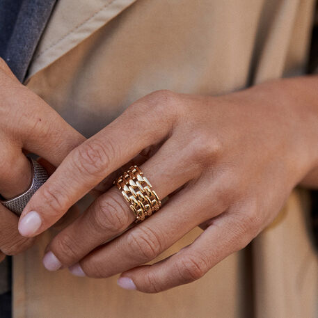 Large ring MINUIT - Golden - 13:01  | Agatha