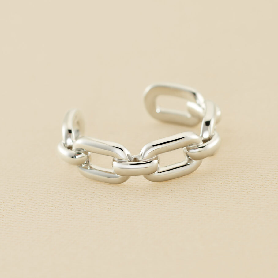 Ajustable ring CHAIN - Silver