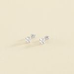 Stud earrings SOL - Crystal / Silver - All earings  | Agatha
