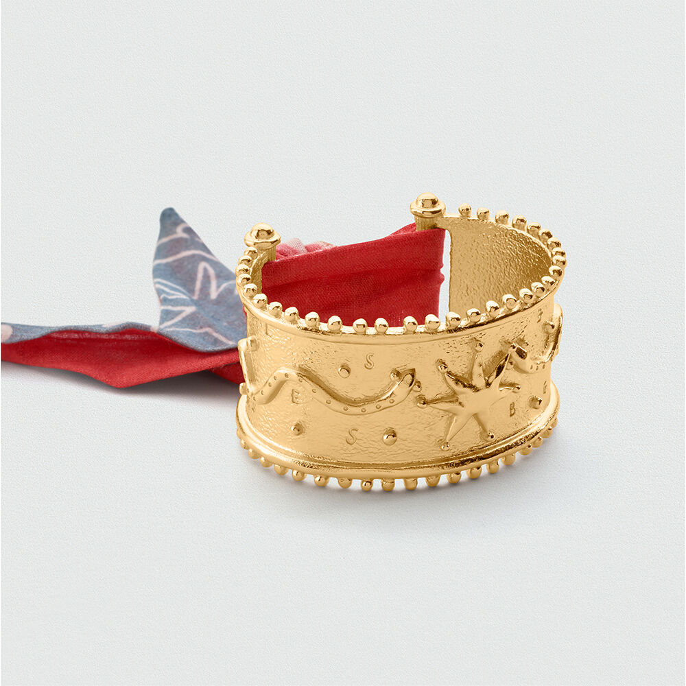 Cuff PANGEA - Golden / Multicolor - Bracelets  | Agatha