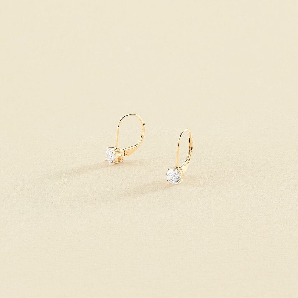 Long earrings SOL - Crystal / Golden - All earings  | Agatha