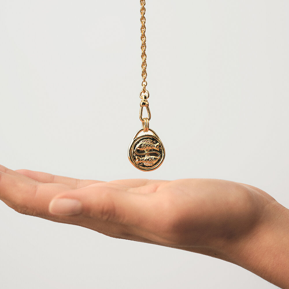 Pendant PISCES ZODIAC - Golden - Jewellery  | Agatha