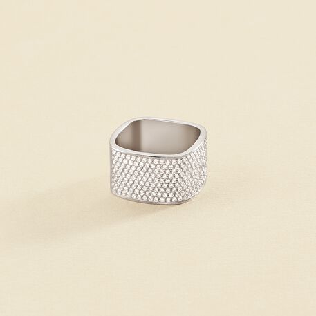 Large ring SISSI - Crystal / Silver - All jewellery  | Agatha