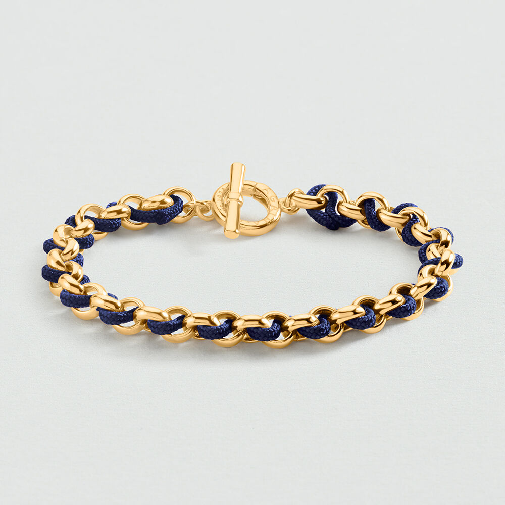Link bracelet GAMBETTA - Marine / Golden - Bracelets  | Agatha