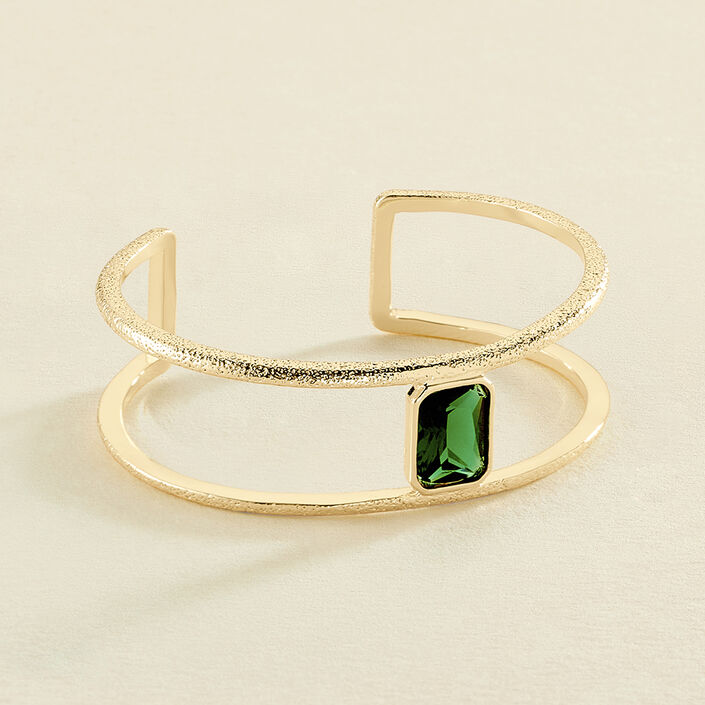 Cuff CLEOPATR - Green / Gold - All bracelets  | Agatha