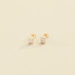 Stud earrings GLORIA - Crystal / Golden - All earings  | Agatha