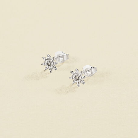 Stud earrings SPACE AGE - Crystal / Silver - All jewellery  | Agatha