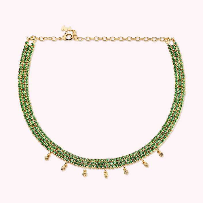 Choker BERENICE - Green / Gold - All jewellery  | Agatha
