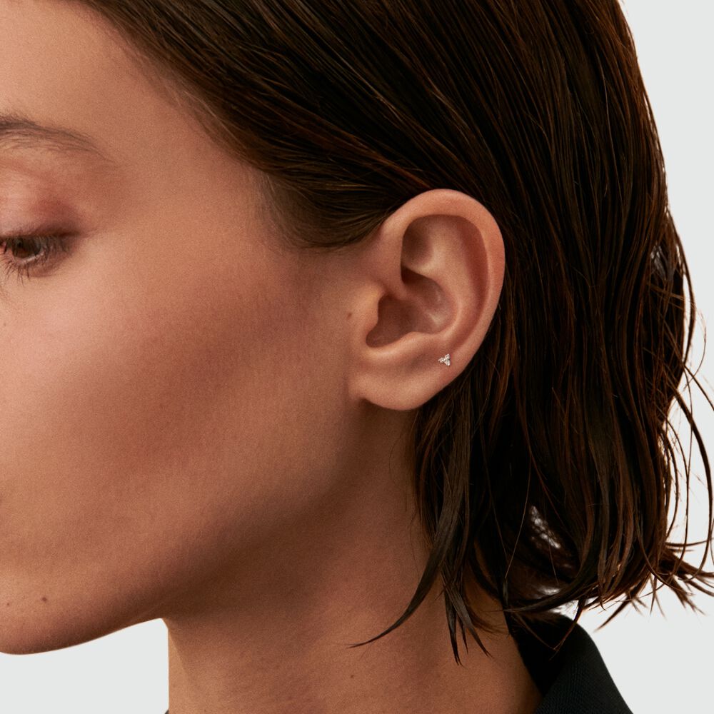 Piercing stud MINPUNTA - Crystal / Silver - Genuine silver  | Agatha