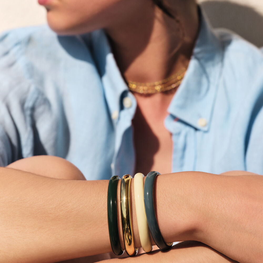 Bangle LEO - Green / Golden - Bangle  | Agatha