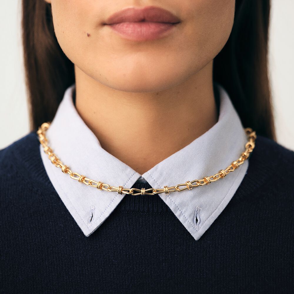 Choker necklace MAUDE - Golden - Choker necklace  | Agatha