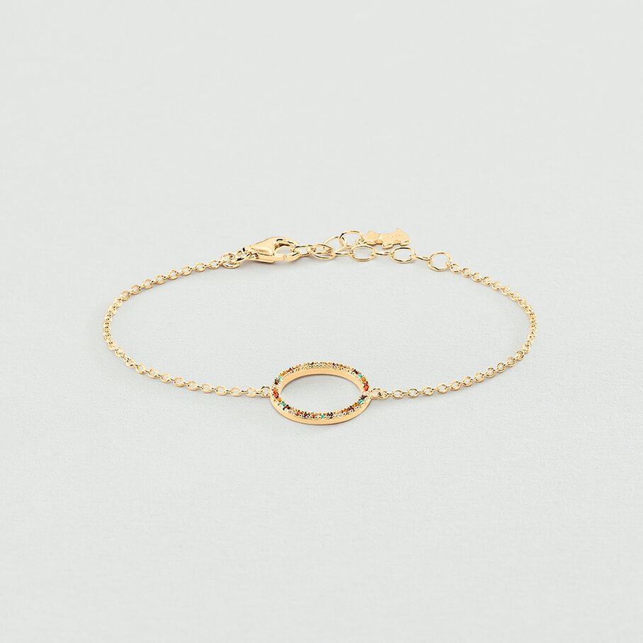 Link bracelet RAINBOW - Multicolor / Gold - All bracelets  | Agatha