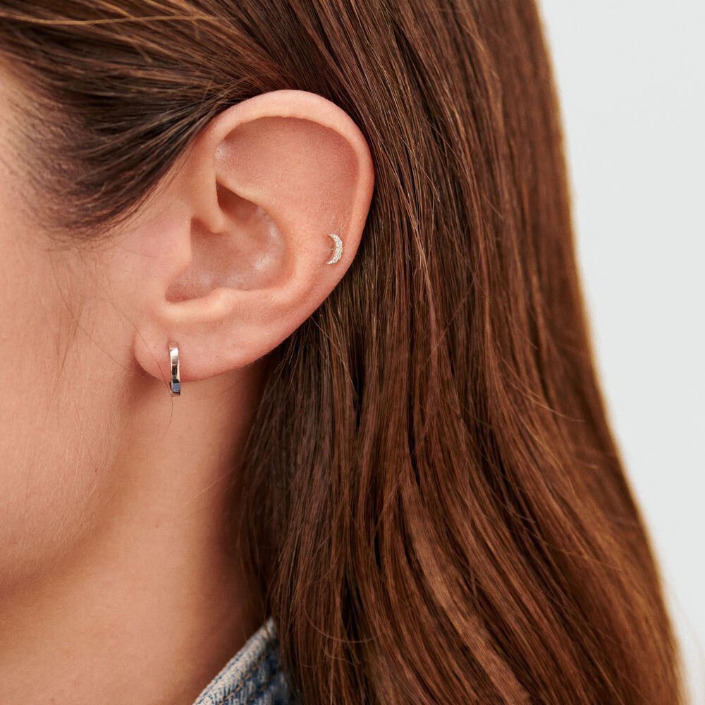 Piercing Helix & Tragus PALOMA - Crystal / Silver - Genuine silver  | Agatha