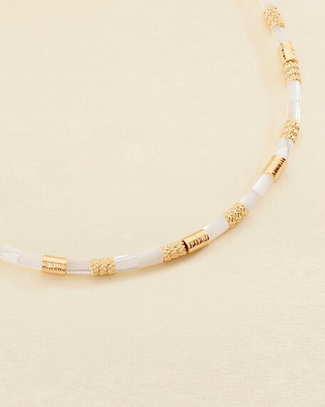 Choker necklace PETRA - Nacre / Gold - All jewellery  | Agatha