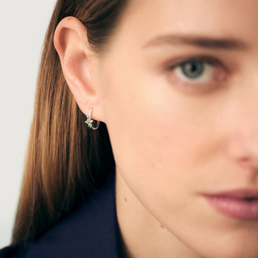 Hoops BELOVED - Multicolor / Silver - Earrings  | Agatha