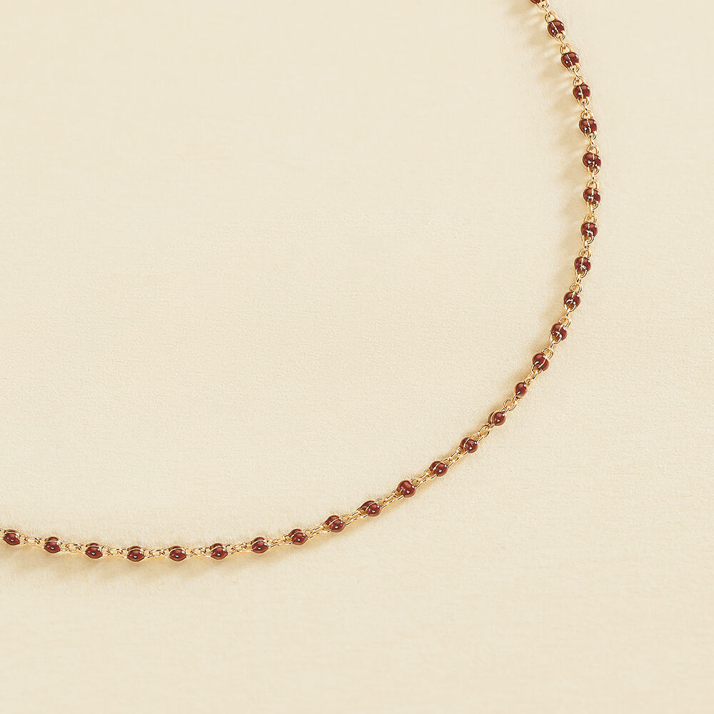 Choker necklace SMARTY Burgundy Golden