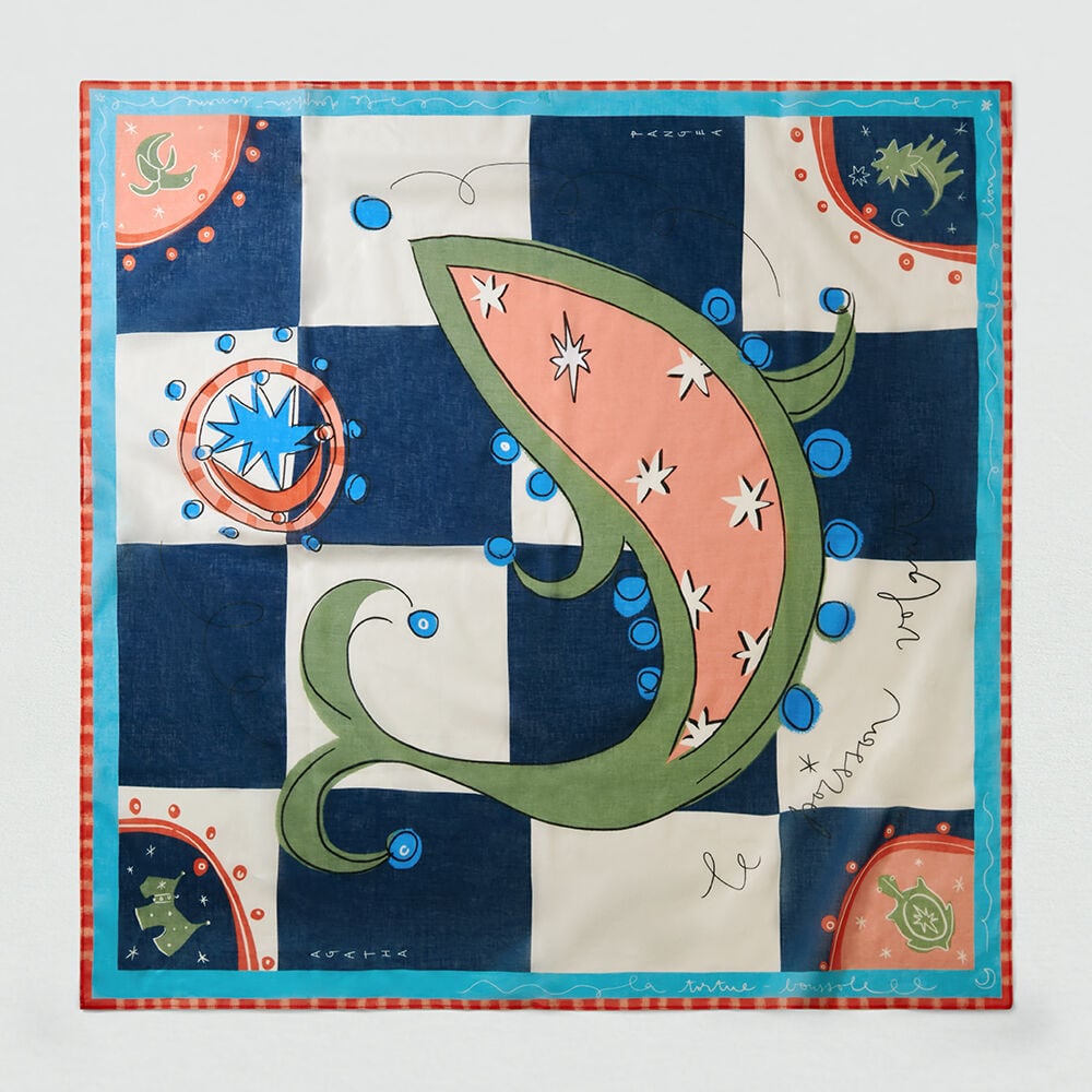 Scarf PANGEA - Blue / Pink - Accessories  | Agatha