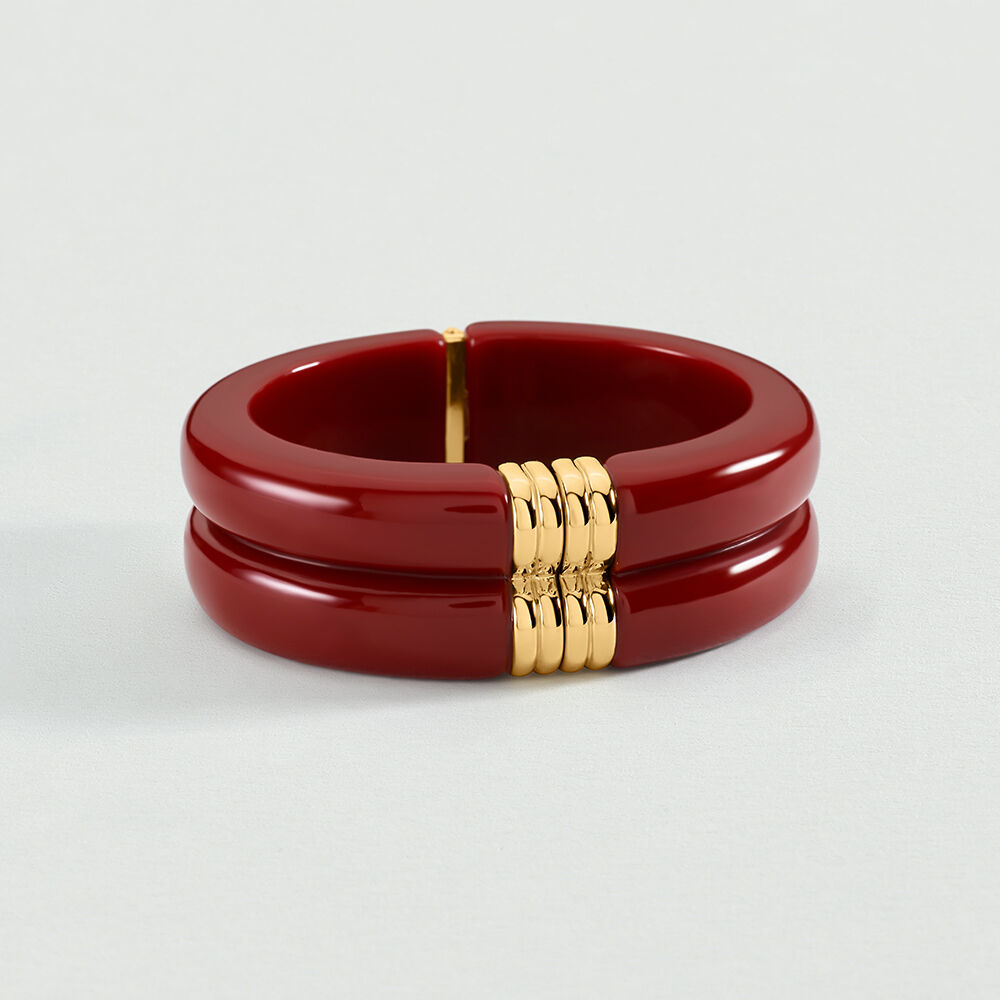 Cuff PALAIS ROYAL - Red / Gold - Bracelets  | Agatha