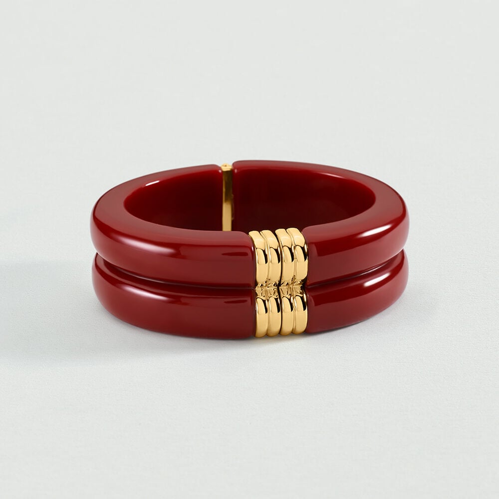 Cuff PALAIS ROYAL - Red / Gold - Bracelets  | Agatha