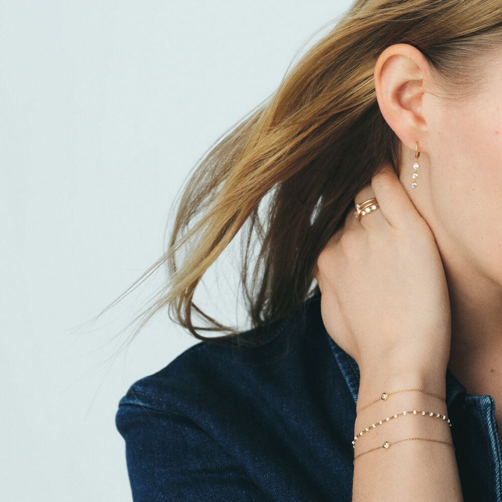 Hoops BRILLANT - Crystal / Golden - Earrings  | Agatha