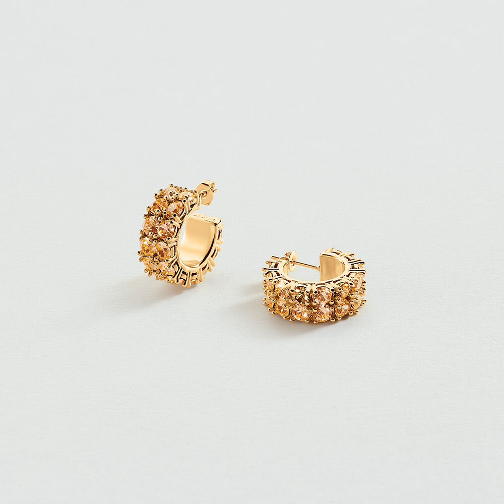 Hoops LUTETIA - Pink / Gold - Earrings  | Agatha