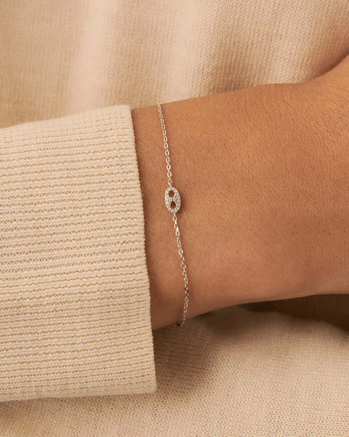 Link bracelet ETREINTE - Crystal / Silver - All bracelets  | Agatha