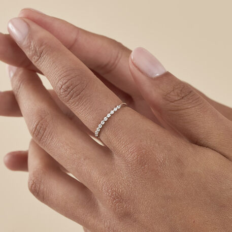 Thin ring BELOVED - Crystal / Silver - All jewellery  | Agatha