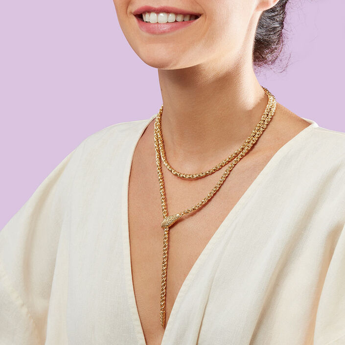 Mid-length necklace MELUSINE - Golden - All jewellery  | Agatha