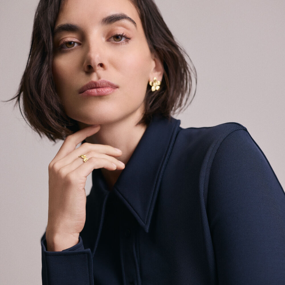 【美品】 Flowers For Agatha 1st 12EP Textured Small Pearl Floral Studs — Holden A Note