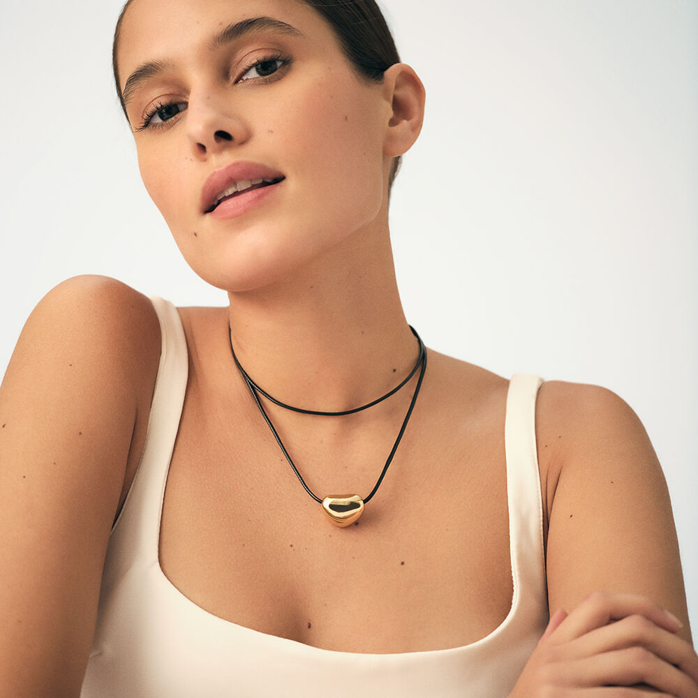 Long necklace ODYSSEE - Black / Gold - Long necklace  | Agatha
