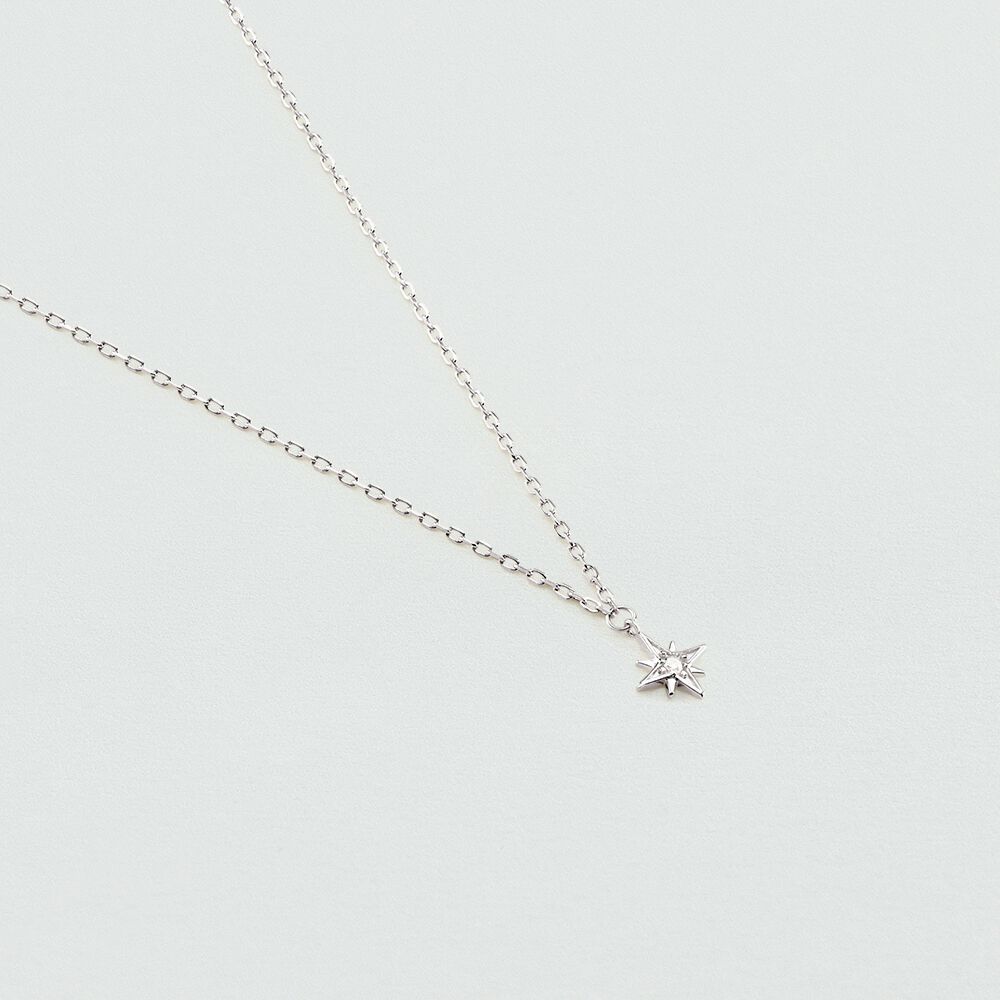 Mid-length necklace OURSE - Crystal / Silver - Jewellery  | Agatha