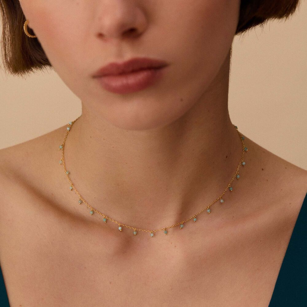 Choker necklace DANGLE - Amazonite - Choker necklace  | Agatha