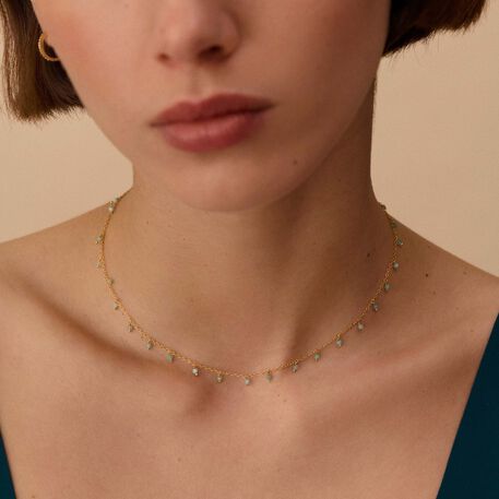 Choker necklace DANGLE - Amazonite - All jewellery  | Agatha
