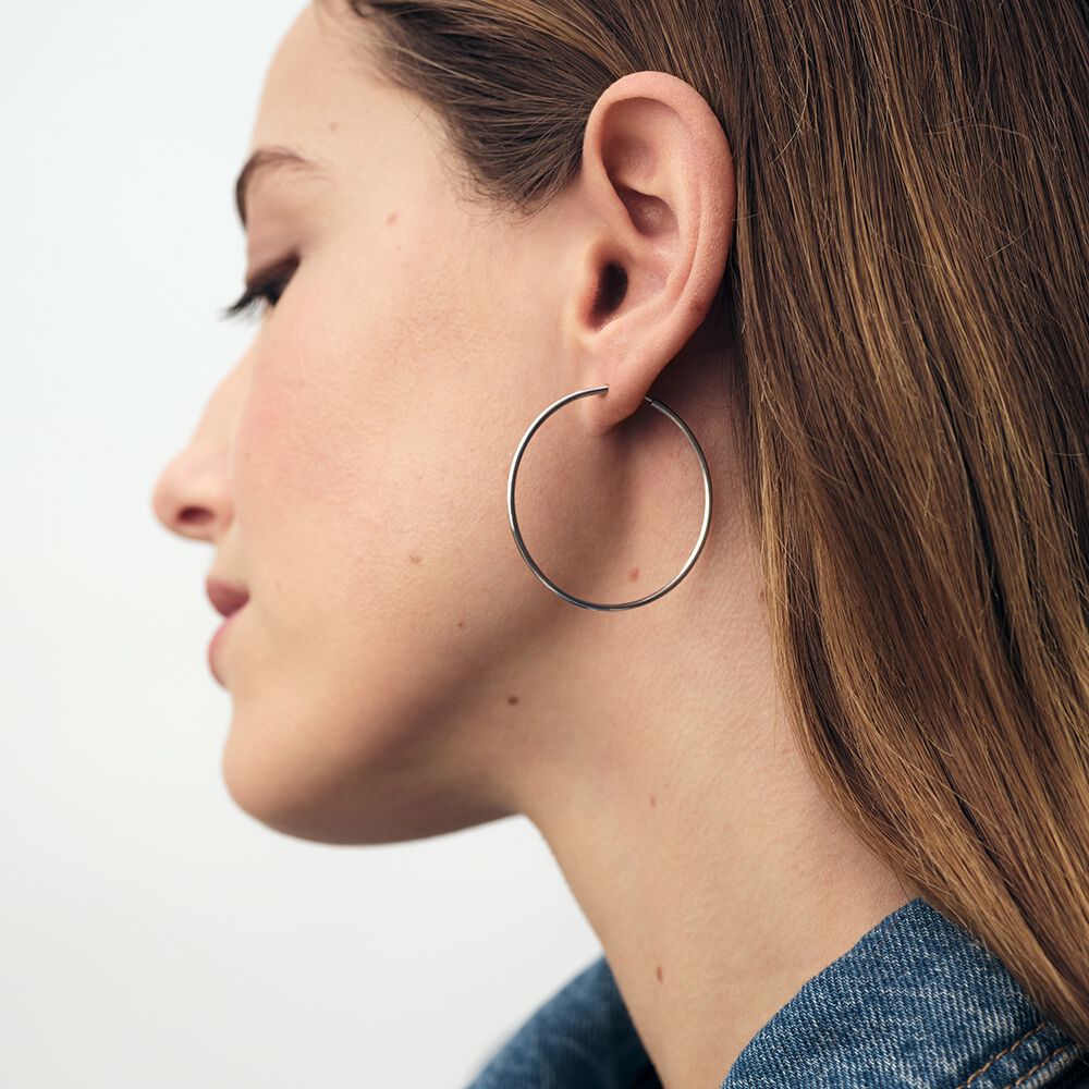 Hoops CREOLA - Silver - Earrings  | Agatha