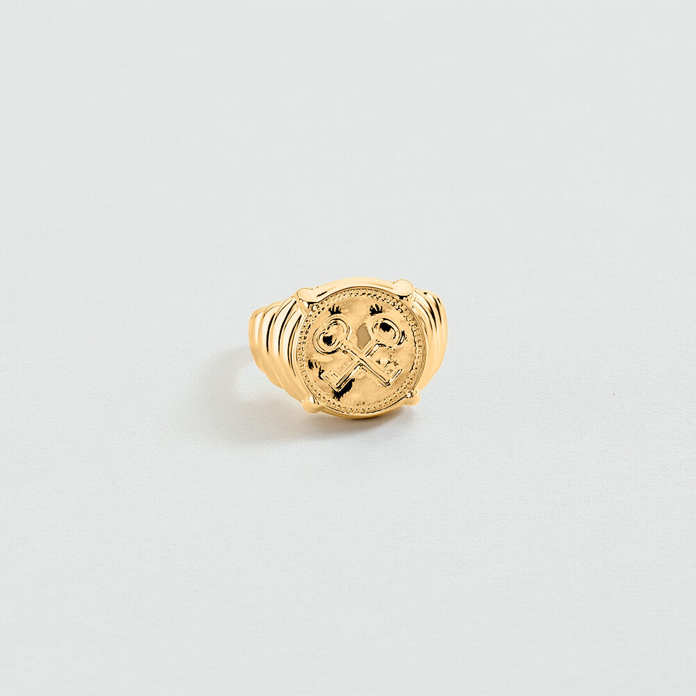 Large ring SAINT HONORE - Golden - Jewellery  | Agatha