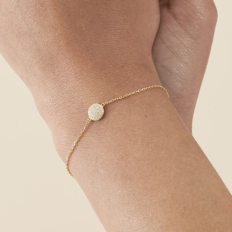Link bracelet CRISTAL - Crystal / Gold - All bracelets  | Agatha