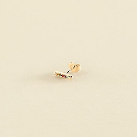 Piercing stud RAINBOW - Multicolor / Gold - All jewellery  | Agatha