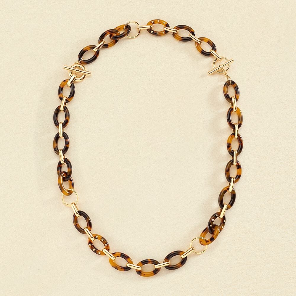 Mid-length necklace BOUCLE - Scale / Golden - All jewellery  | Agatha