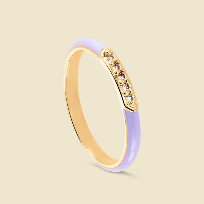 Thin ring BONHEUR - Lavender - All jewellery  | Agatha